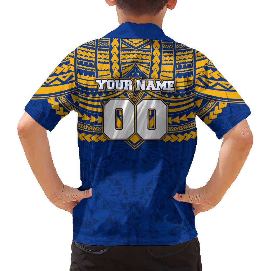 Personalized West Coast Eagles Kid Hawaiian Shirt Polynesian Tribal Pattern Heritage Football