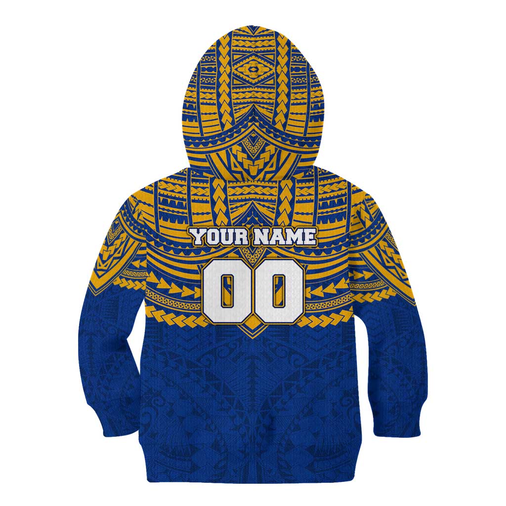 Personalized West Coast Eagles Kid Hoodie Polynesian Tribal Pattern Heritage Football