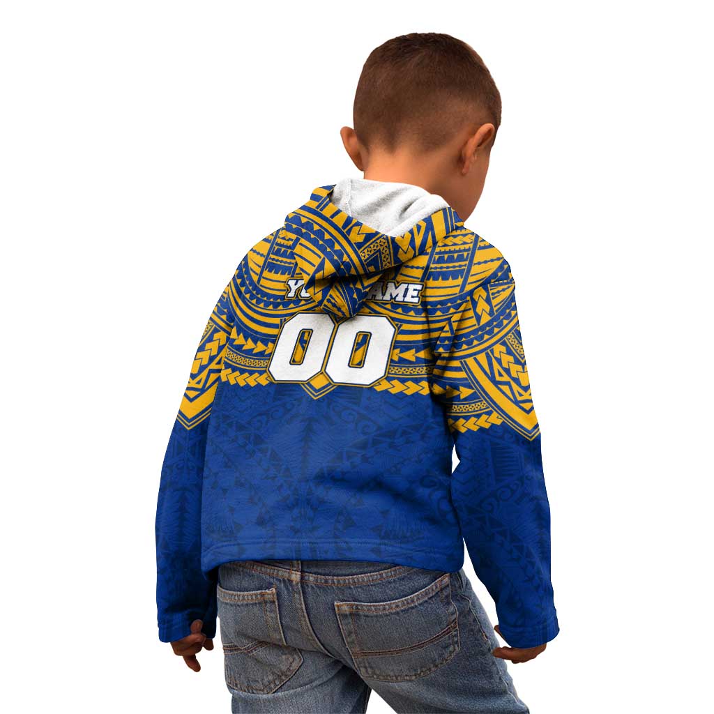 Personalized West Coast Eagles Kid Hoodie Polynesian Tribal Pattern Heritage Football