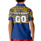 Personalized West Coast Eagles Kid Polo Shirt Polynesian Tribal Pattern Heritage Football
