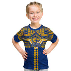 Personalized West Coast Eagles Kid T Shirt Polynesian Tribal Pattern Heritage Football