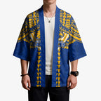 Personalized West Coast Eagles Kimono Polynesian Tribal Pattern Heritage Football