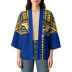 Personalized West Coast Eagles Kimono Polynesian Tribal Pattern Heritage Football