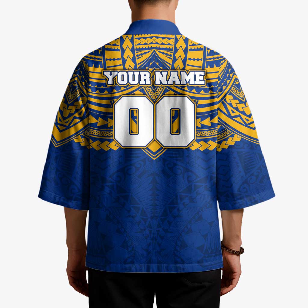 Personalized West Coast Eagles Kimono Polynesian Tribal Pattern Heritage Football