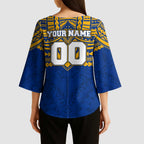 Personalized West Coast Eagles Kimono Sleeve Blouse Polynesian Tribal Pattern Heritage Football