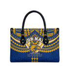 Personalized West Coast Eagles Leather Bag Polynesian Tribal Pattern Heritage Football