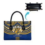Personalized West Coast Eagles Leather Bag Polynesian Tribal Pattern Heritage Football