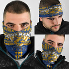Personalized West Coast Eagles Neck Gaiter Polynesian Tribal Pattern Heritage Football