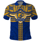 Personalized West Coast Eagles Polo Shirt Polynesian Tribal Pattern Heritage Football