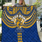 Personalized West Coast Eagles Quilt Polynesian Tribal Pattern Heritage Football
