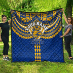 Personalized West Coast Eagles Quilt Polynesian Tribal Pattern Heritage Football