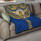 Personalized West Coast Eagles Quilt Polynesian Tribal Pattern Heritage Football