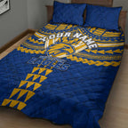 Personalized West Coast Eagles Quilt Bed Set Polynesian Tribal Pattern Heritage Football