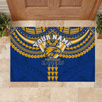 Personalized West Coast Eagles Rubber Doormat Polynesian Tribal Pattern Heritage Football