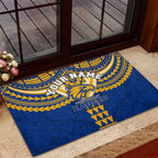 Personalized West Coast Eagles Rubber Doormat Polynesian Tribal Pattern Heritage Football