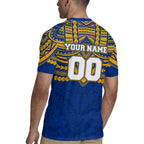 Personalized West Coast Eagles Rugby Jersey Polynesian Tribal Pattern Heritage Football