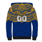 Personalized West Coast Eagles Sherpa Hoodie Polynesian Tribal Pattern Heritage Football