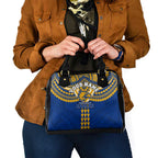 Personalized West Coast Eagles Shoulder Handbag Polynesian Tribal Pattern Heritage Football
