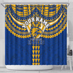 Personalized West Coast Eagles Shower Curtain Polynesian Tribal Pattern Heritage Football