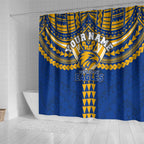 Personalized West Coast Eagles Shower Curtain Polynesian Tribal Pattern Heritage Football