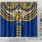 Personalized West Coast Eagles Shower Curtain Polynesian Tribal Pattern Heritage Football