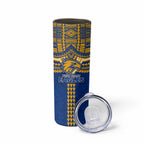 Personalized West Coast Eagles Skinny Tumbler Polynesian Tribal Pattern Heritage Football