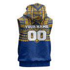 Personalized West Coast Eagles Sleeveless Hoodie Polynesian Tribal Pattern Heritage Football