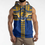 Personalized West Coast Eagles Sleeveless Hoodie Polynesian Tribal Pattern Heritage Football