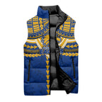 Personalized West Coast Eagles Sleeveless Puffer Jacket Polynesian Tribal Pattern Heritage Football