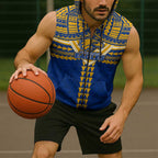 Personalized West Coast Eagles Sleeveless Zip Hoodie Polynesian Tribal Pattern Heritage Football