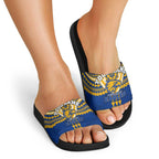 Personalized West Coast Eagles Slide Sandals Polynesian Tribal Pattern Heritage Football