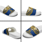 Personalized West Coast Eagles Slide Sandals Polynesian Tribal Pattern Heritage Football