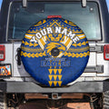 Personalized West Coast Eagles Spare Tire Cover Polynesian Tribal Pattern Heritage Football