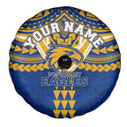 Personalized West Coast Eagles Spare Tire Cover Polynesian Tribal Pattern Heritage Football