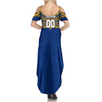 Personalized West Coast Eagles Summer Maxi Dress Polynesian Tribal Pattern Heritage Football
