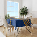 Personalized West Coast Eagles Tablecloth Polynesian Tribal Pattern Heritage Football