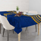 Personalized West Coast Eagles Tablecloth Polynesian Tribal Pattern Heritage Football