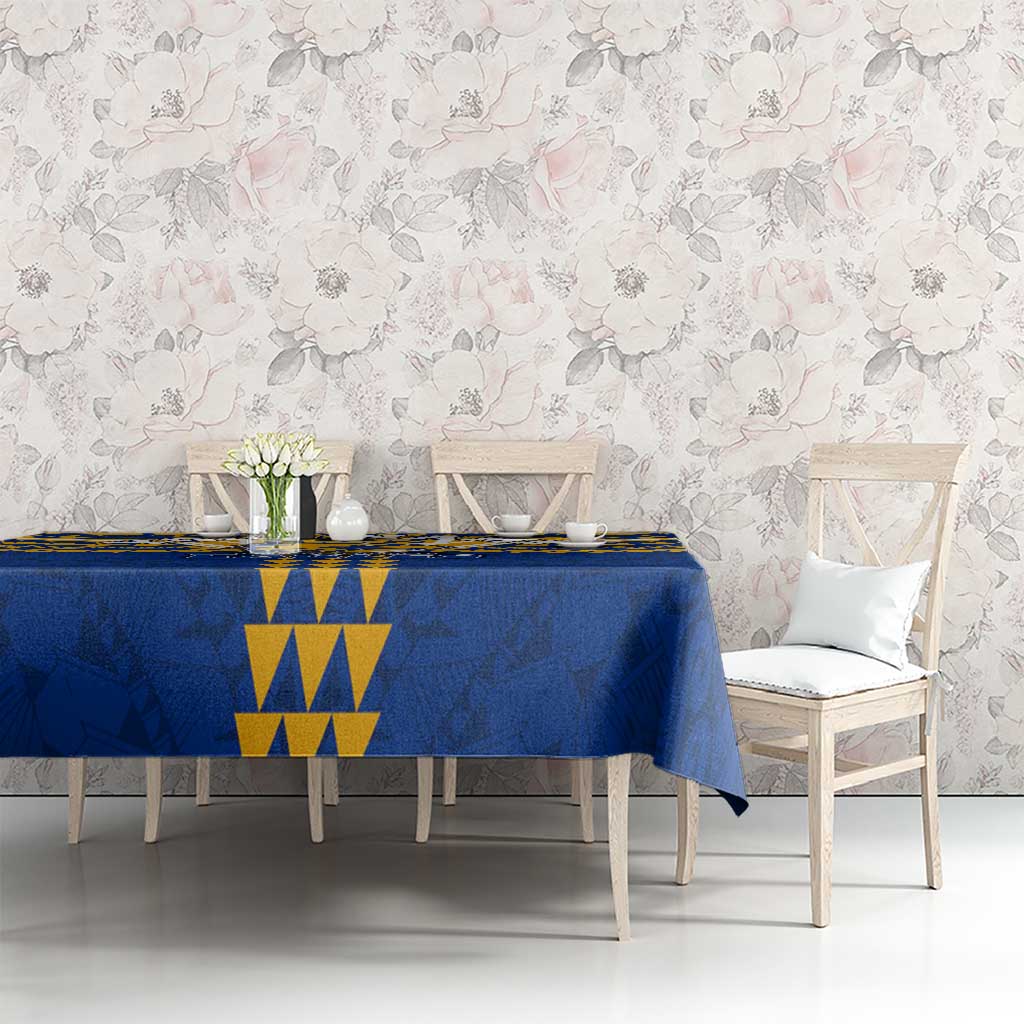 Personalized West Coast Eagles Tablecloth Polynesian Tribal Pattern Heritage Football