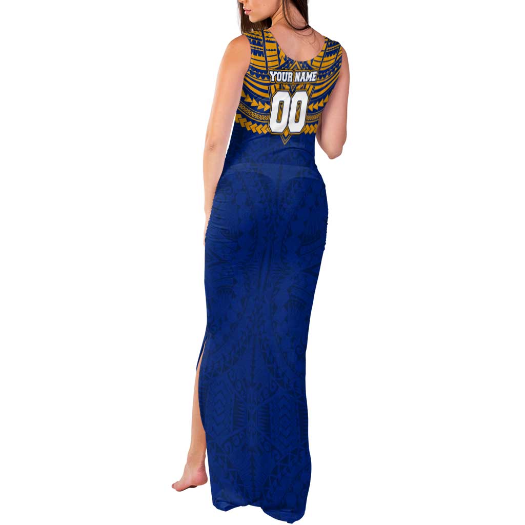 Personalized West Coast Eagles Tank Maxi Dress Polynesian Tribal Pattern Heritage Football