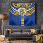 Personalized West Coast Eagles Tapestry Polynesian Tribal Pattern Heritage Football
