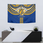 Personalized West Coast Eagles Tapestry Polynesian Tribal Pattern Heritage Football