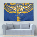 Personalized West Coast Eagles Tapestry Polynesian Tribal Pattern Heritage Football