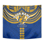 Personalized West Coast Eagles Tapestry Polynesian Tribal Pattern Heritage Football