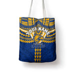Personalized West Coast Eagles Tote Bag Polynesian Tribal Pattern Heritage Football