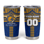 Personalized West Coast Eagles Tumbler Cup Polynesian Tribal Pattern Heritage Football