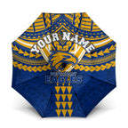 Personalized West Coast Eagles Umbrella Polynesian Tribal Pattern Heritage Football