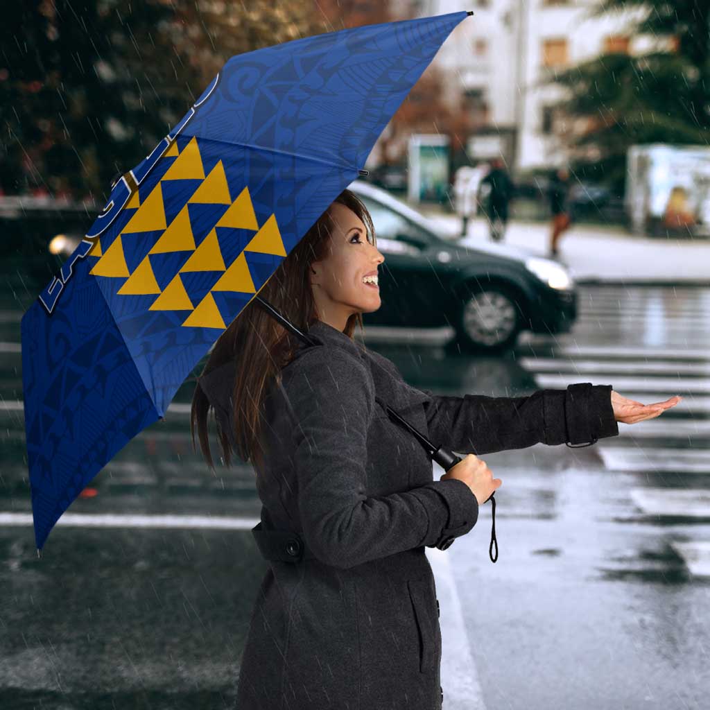 Personalized West Coast Eagles Umbrella Polynesian Tribal Pattern Heritage Football