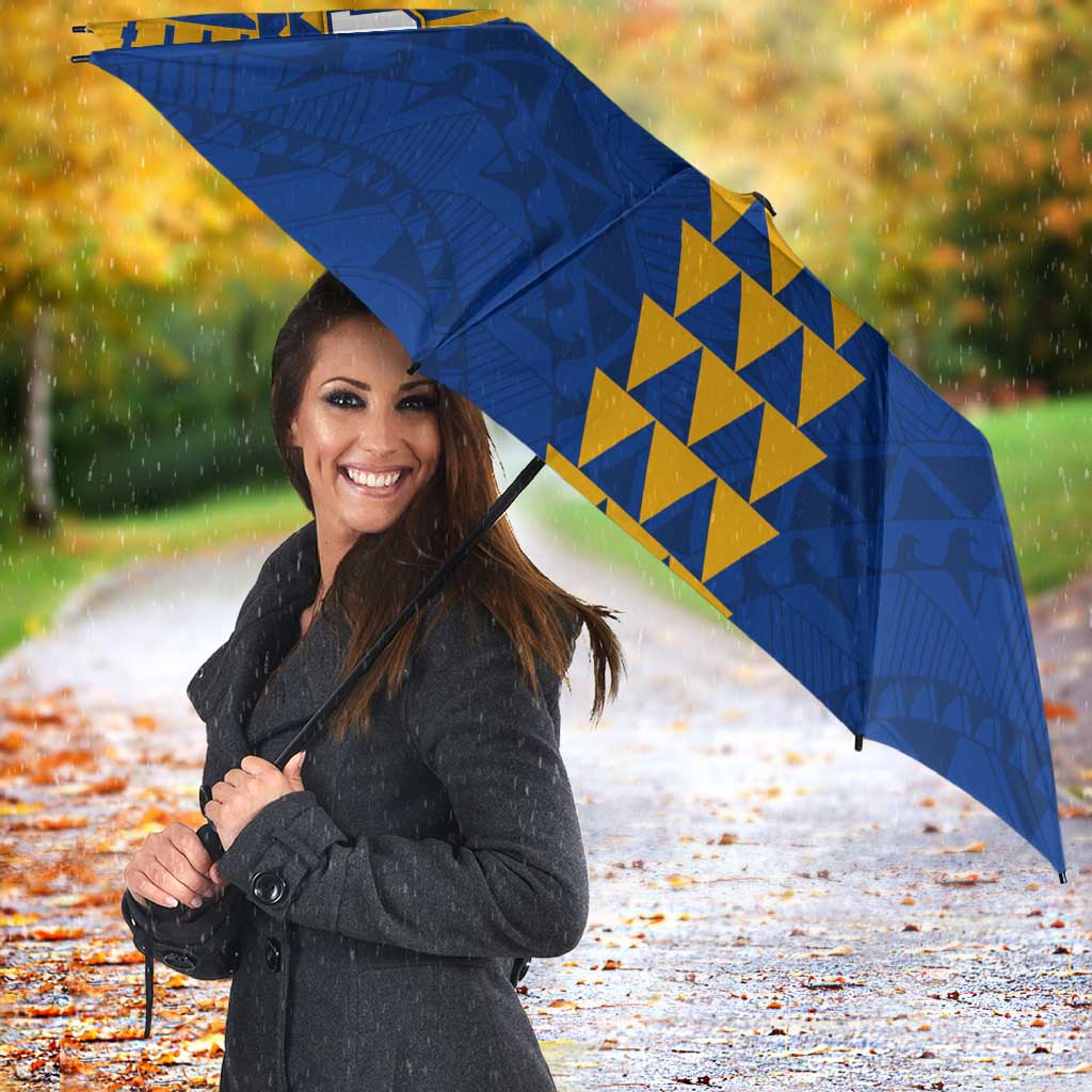 Personalized West Coast Eagles Umbrella Polynesian Tribal Pattern Heritage Football