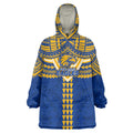 Personalized West Coast Eagles Wearable Blanket Hoodie Polynesian Tribal Pattern Heritage Football