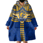 Personalized West Coast Eagles Wearable Blanket Hoodie Polynesian Tribal Pattern Heritage Football